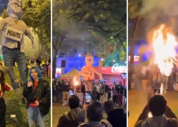 VIDEO: Queman muñeco de Mbappé en Paraguay tras polémica