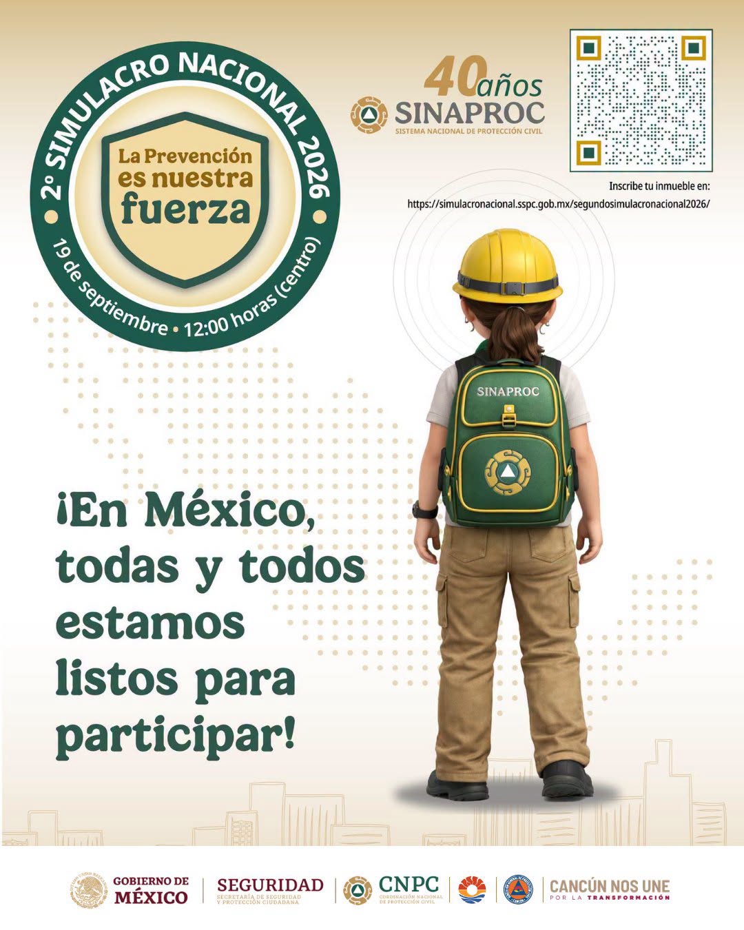 Protección Civil convoca a simulacro nacional en Cancún