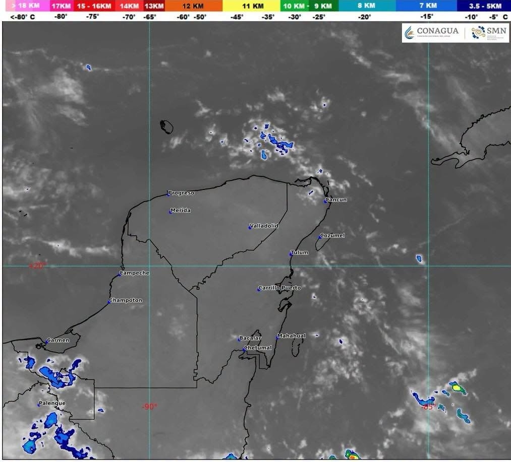 Chubascos y calor afectan Quintana Roo este martes