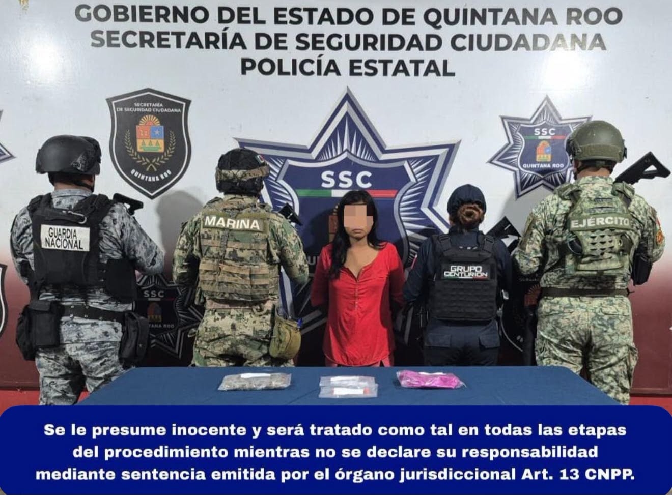 Detienen a mujer por narcomenudeo en Benito Juárez