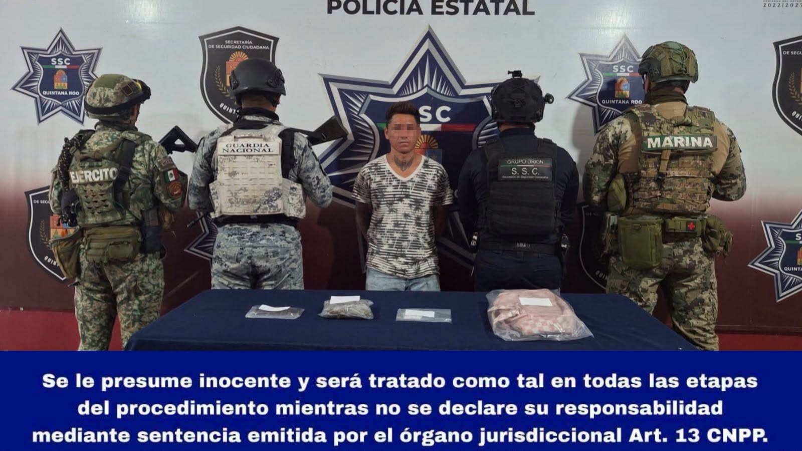 Detienen a Juan José en Isla Mujeres por narcomenudeo