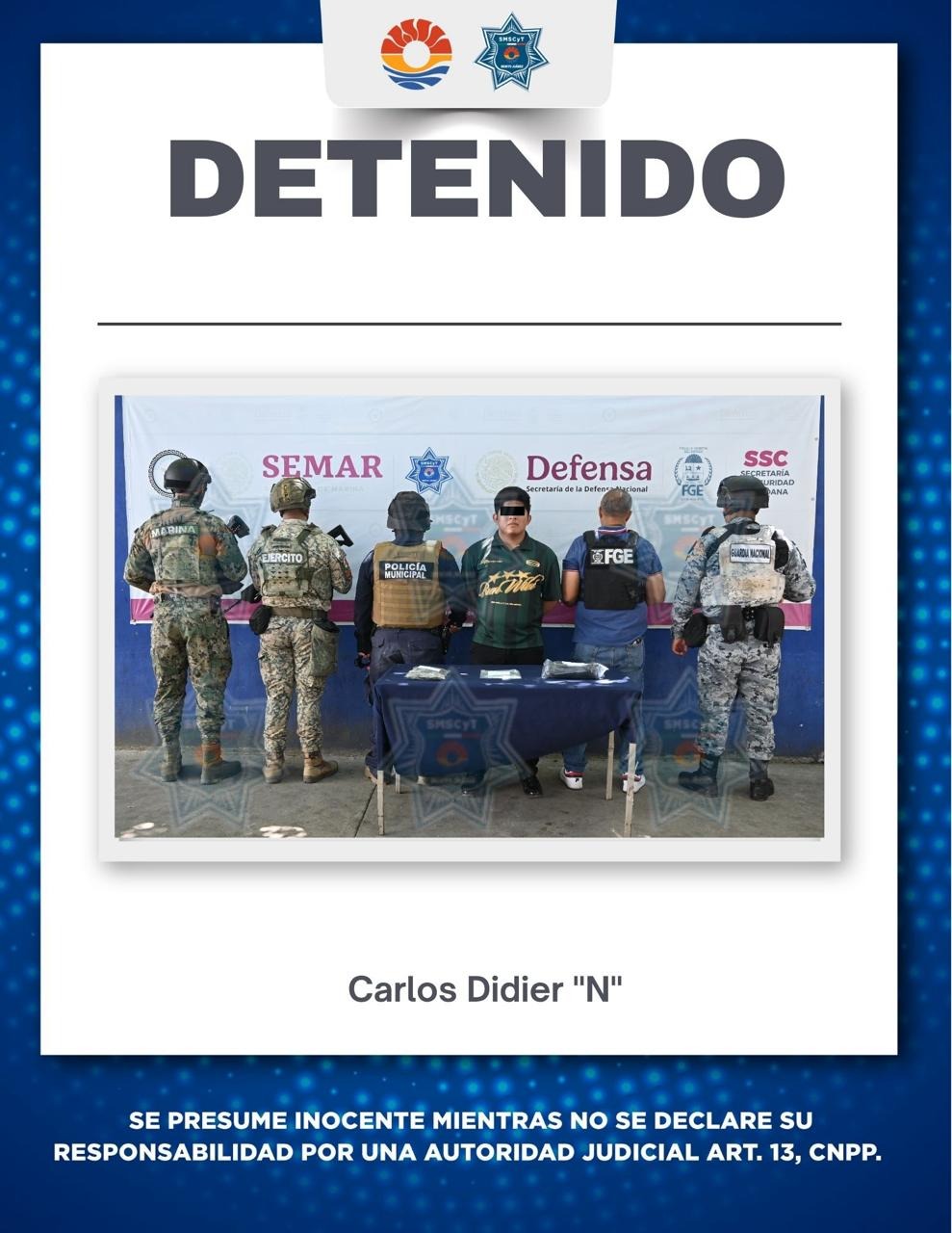 Detienen a hombre por delitos contra la salud en Cancún