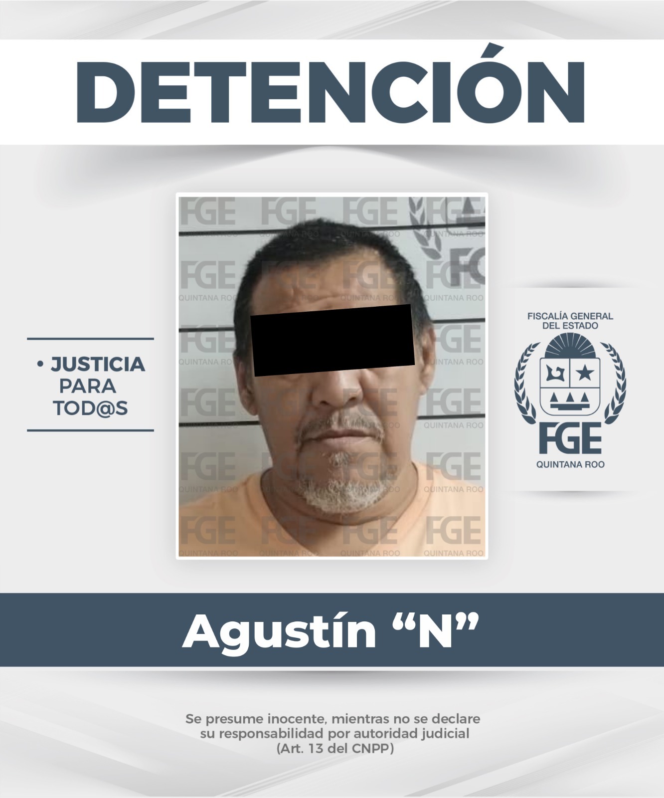 FGE Quintana Roo detiene a sujeto por robo en Benito Juárez