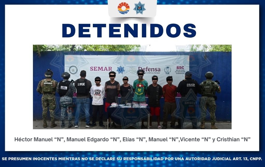 Detienen a seis por delitos contra la salud en Cancún