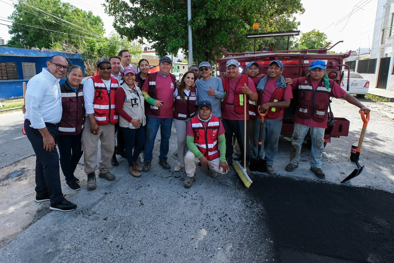 Mara Lezama impulsa rehabilitación vial en Chetumal