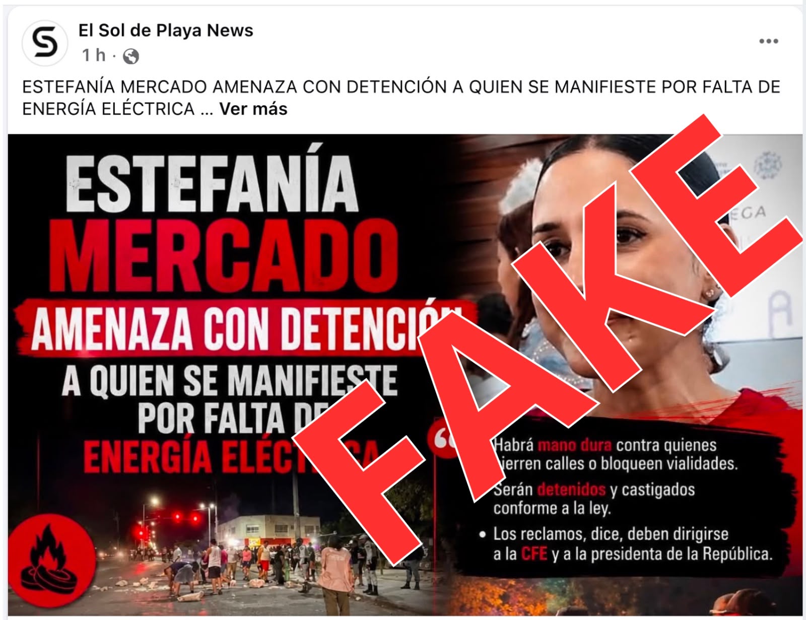 Desmienten amenazas de Estefanía Mercado por protestas