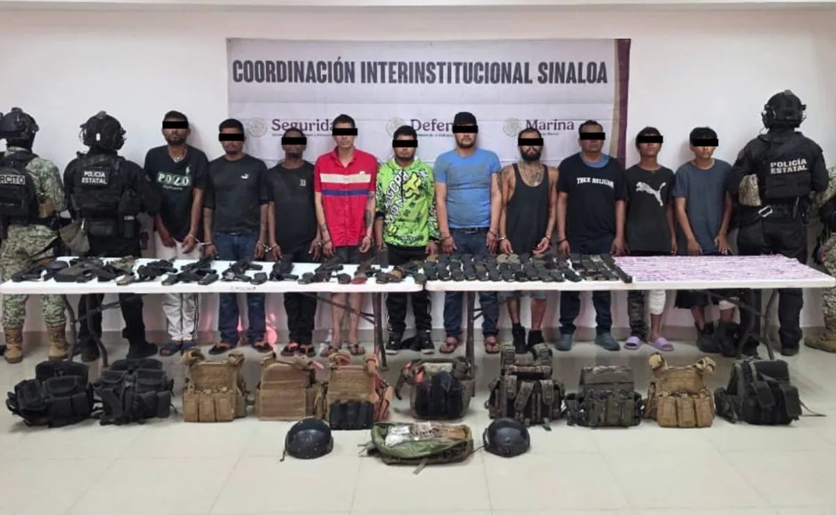 Detienen a 10 del Cártel de Sinaloa en Concordia, Sinaloa