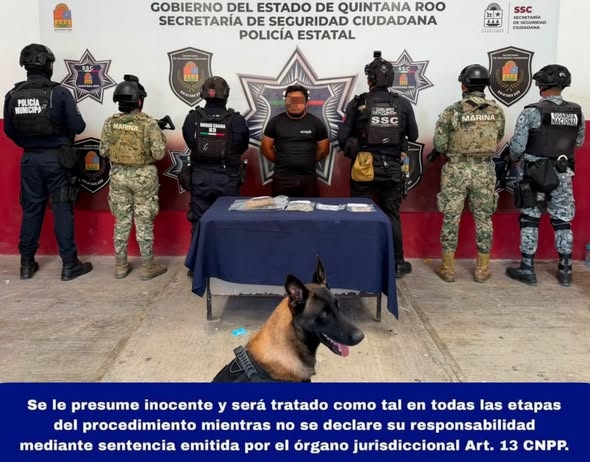 Detienen a Daniel “N” por presunto narcomenudeo en Othón P. Blanco