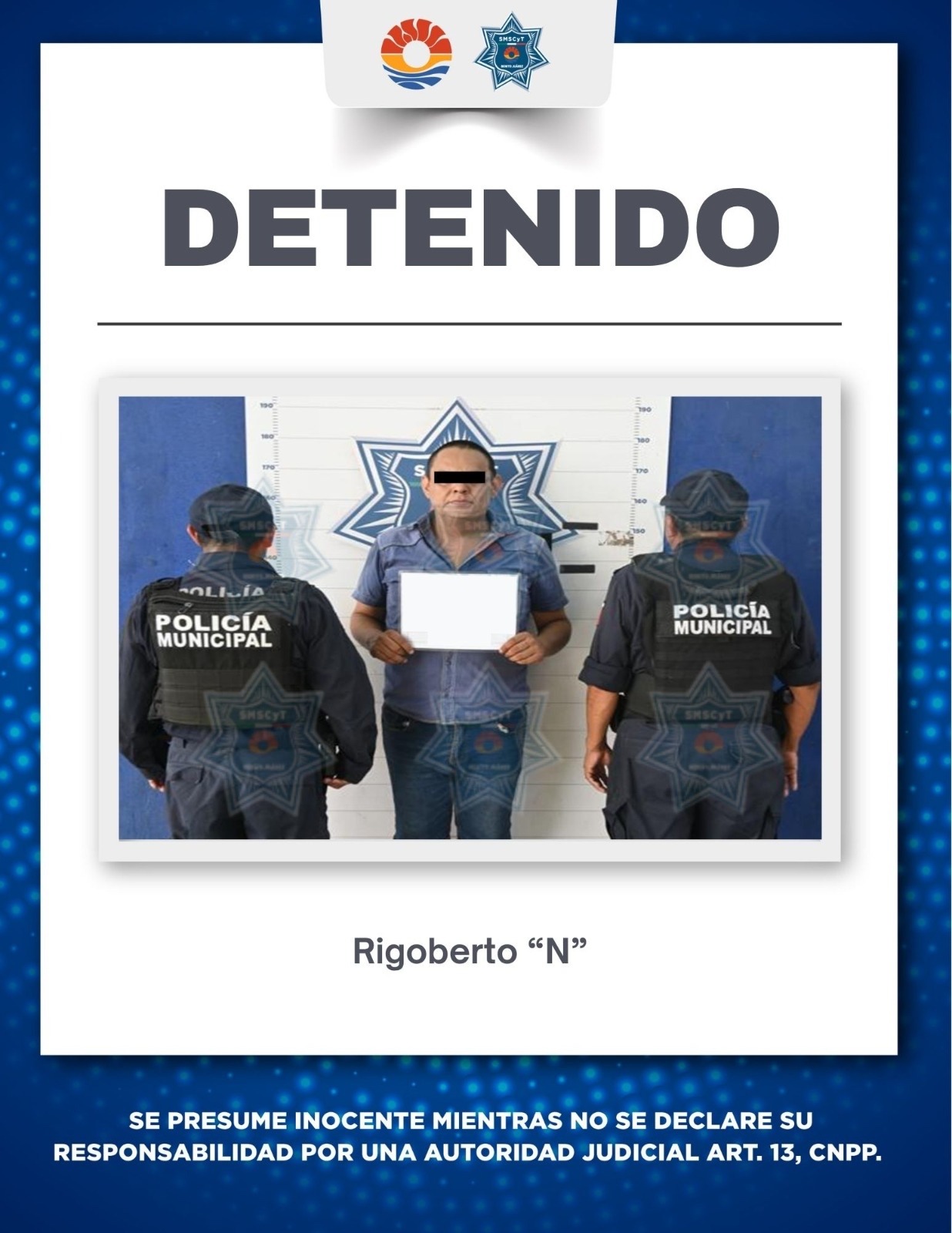 Policía Cancún detiene a hombre por desobediencia en SM 102