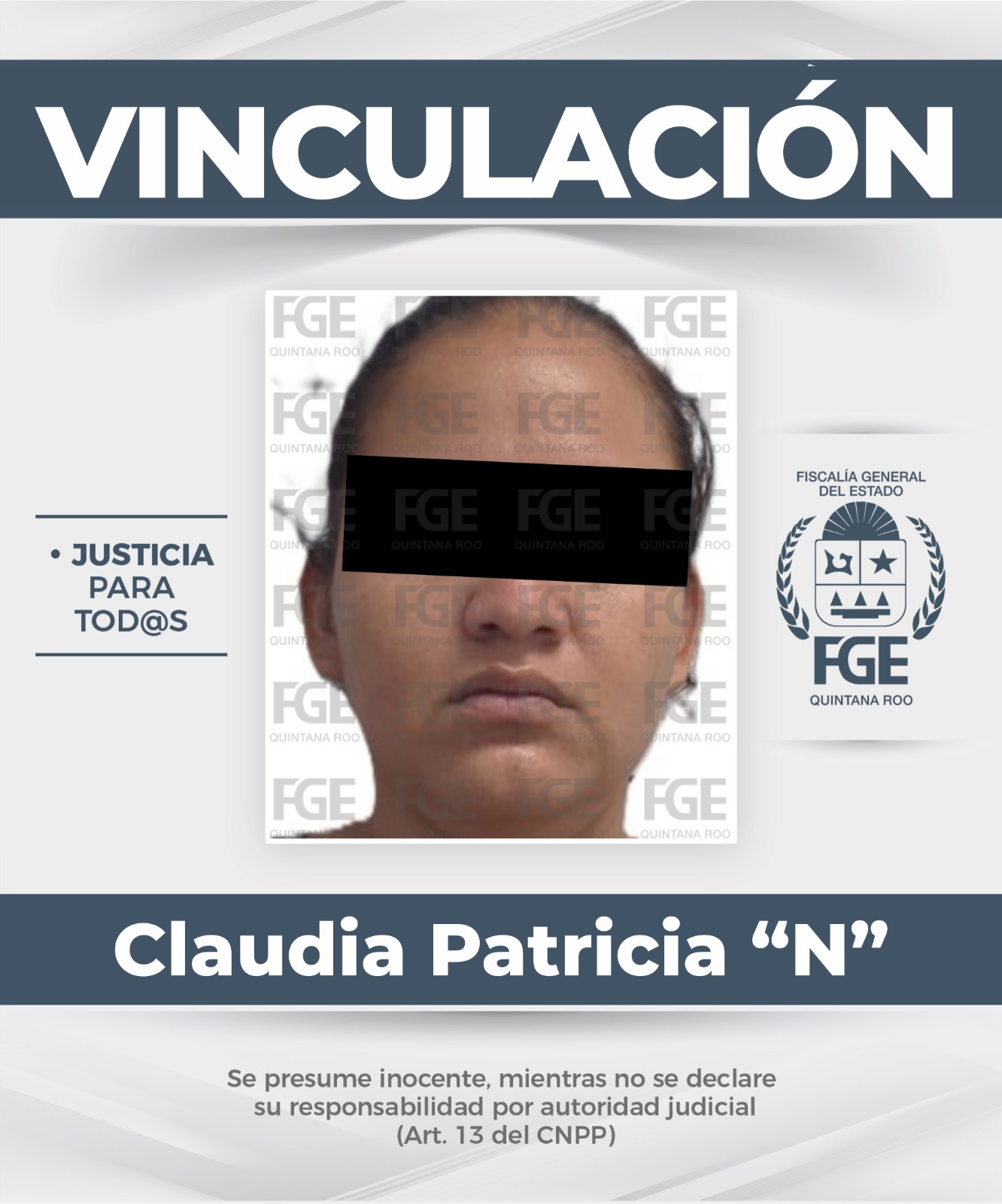 FGE Quintana Roo vincula a proceso a mujer por tortura infantil