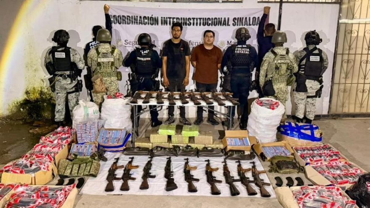 Detienen a dos con arsenal en Mazatlán por Cártel del Pacífico