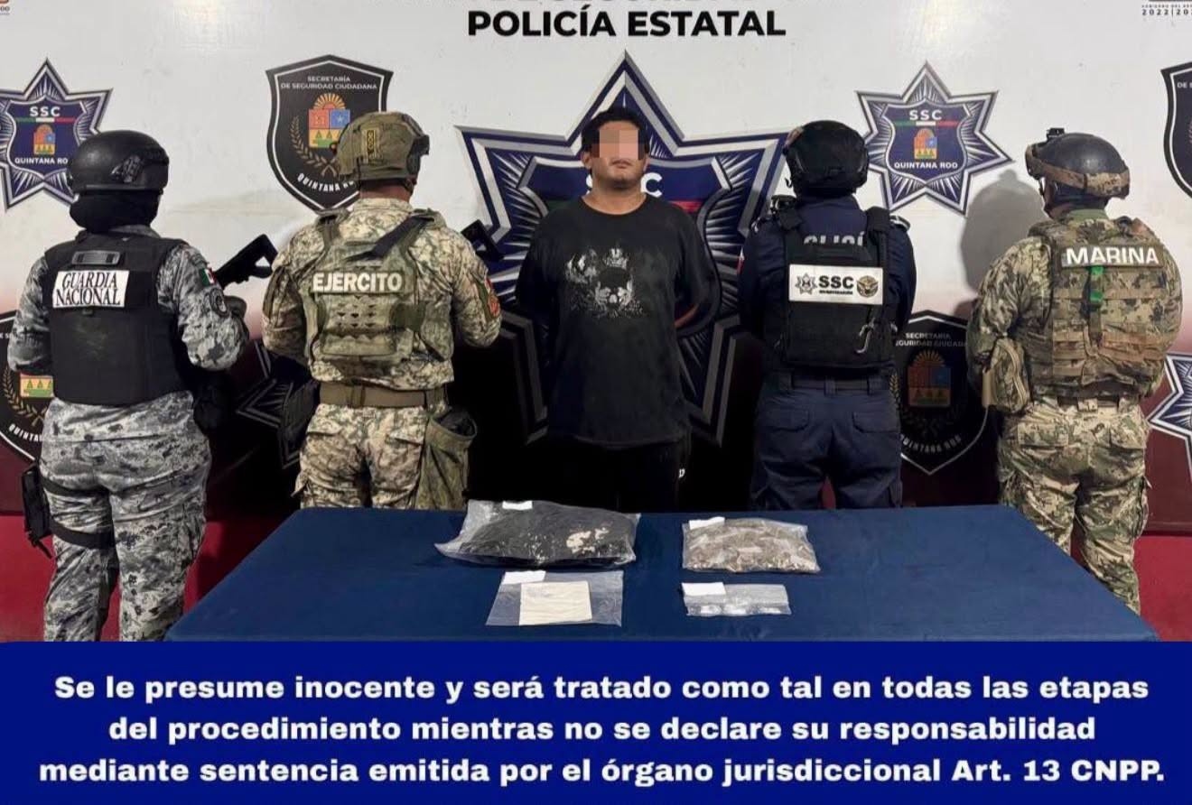 Detienen a Luis Omar en Cancún por delitos contra la salud