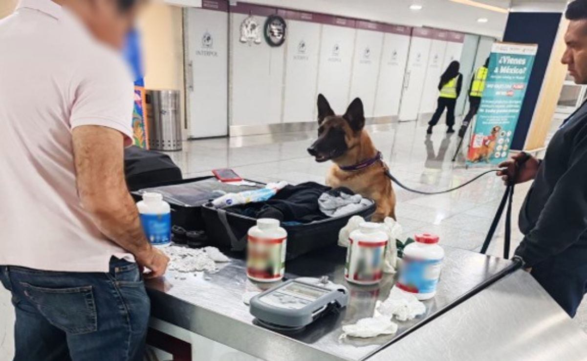Decomisan casi 7 mil pastillas de hidrocodona en AICM
