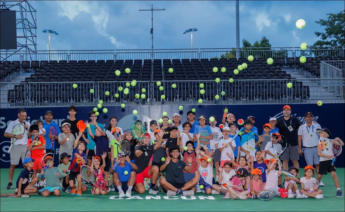 Wawrinka y Pacheco animan Kids Day en Cancun Open