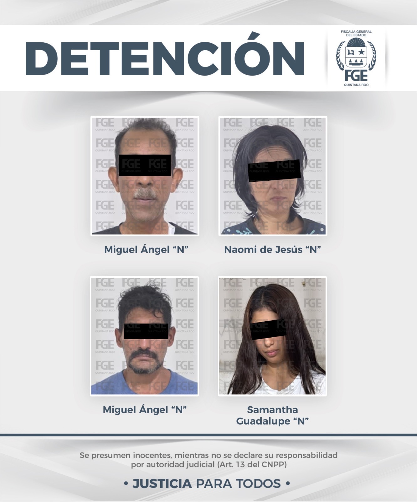 Detienen a cuatro por narcomenudeo en Playa y Cozumel