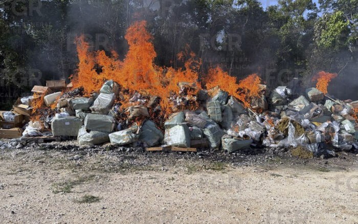 FGR destruye 184 kilos de narcóticos en Quintana Roo