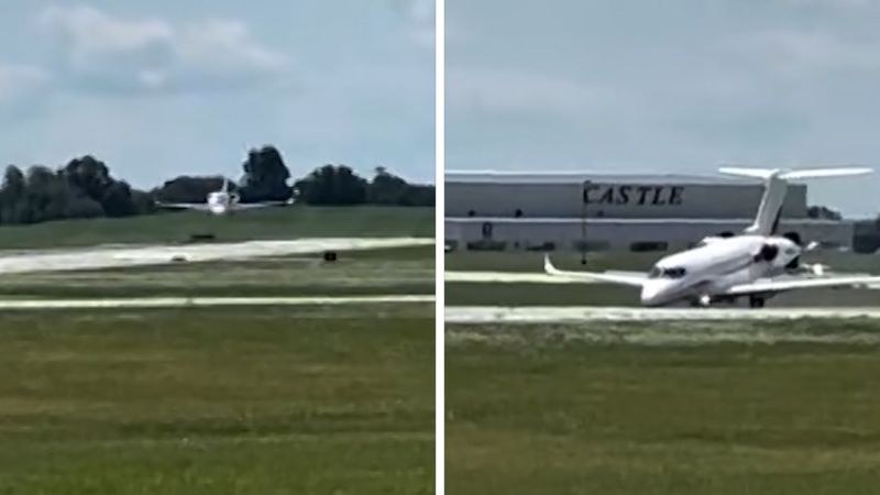 Jet privado realiza aterrizaje de emergencia en Ohio