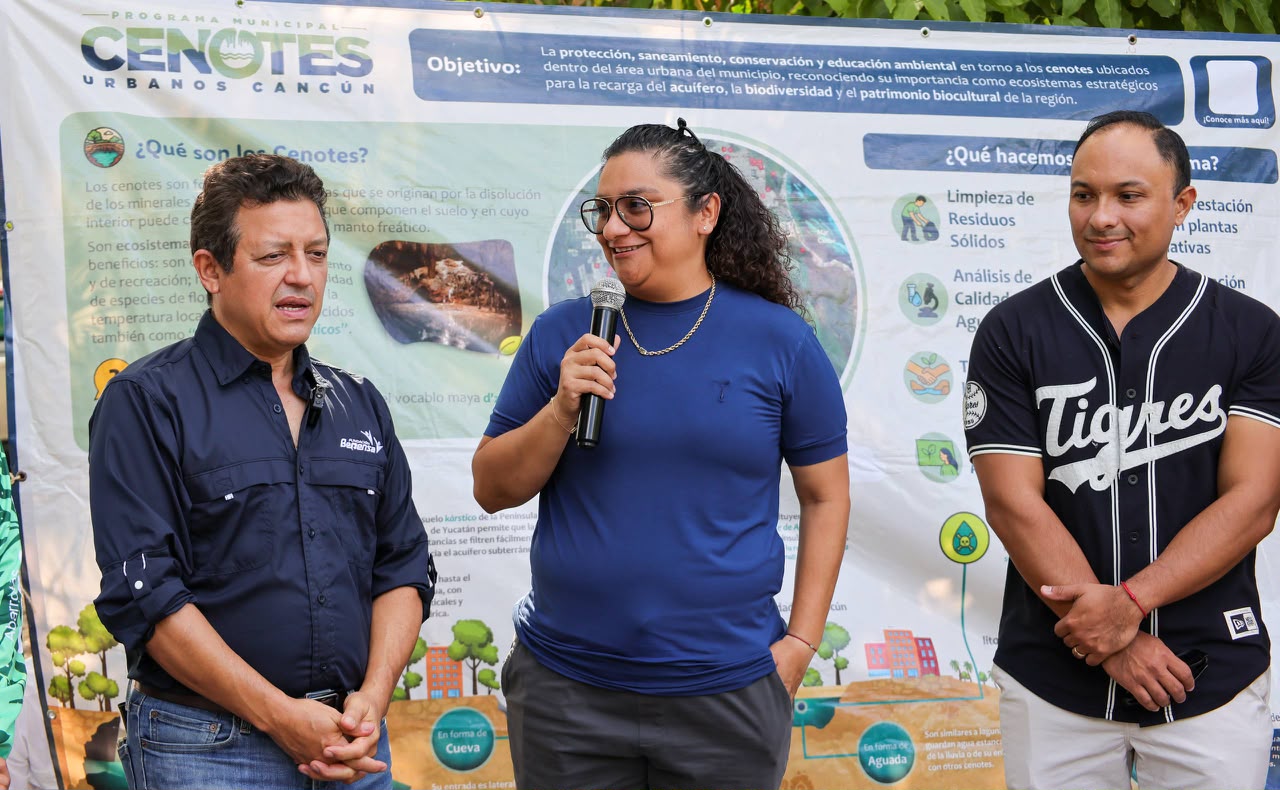 Ayuntamiento de BJ mantiene limpieza de cenotes urbanos