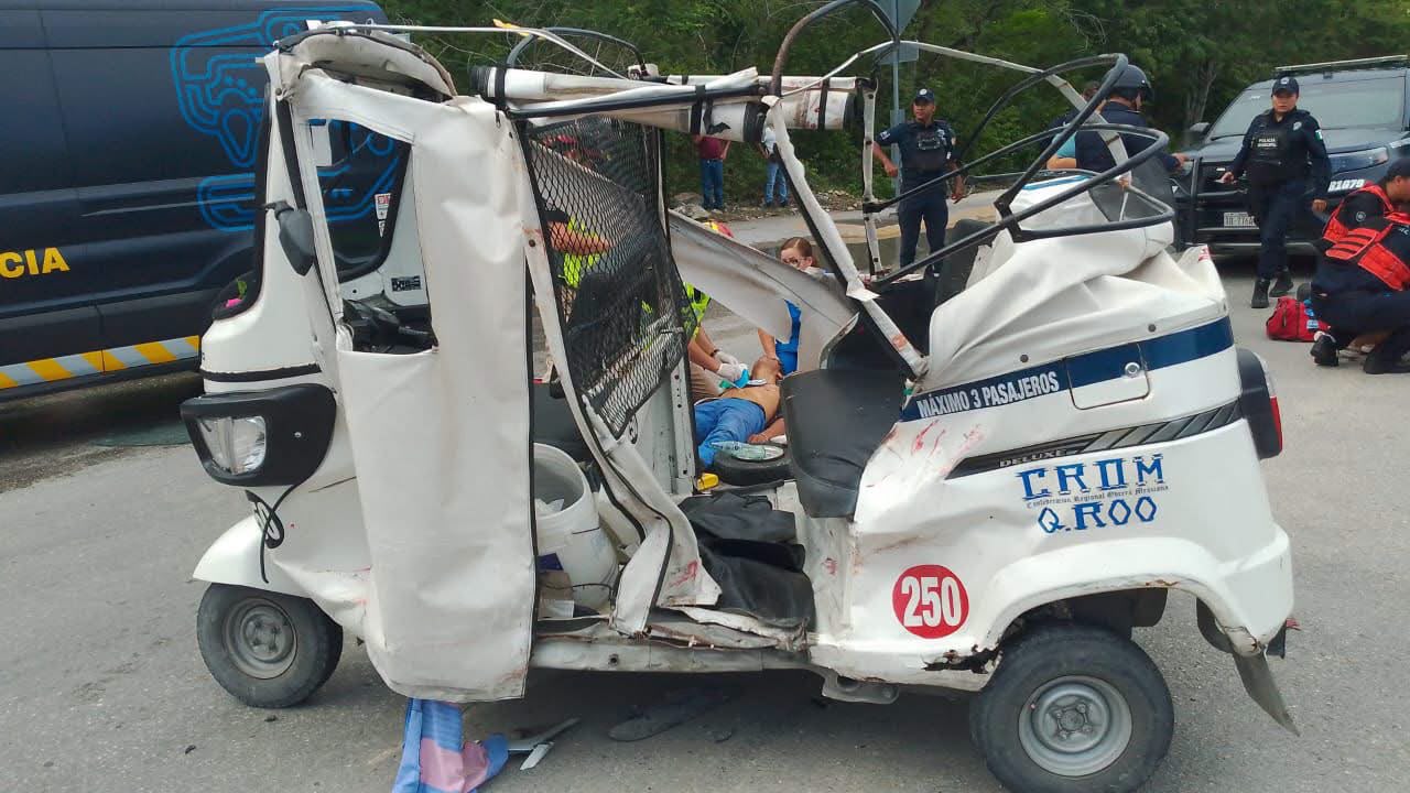 Mototaxista muere tras choque en Playa del Carmen