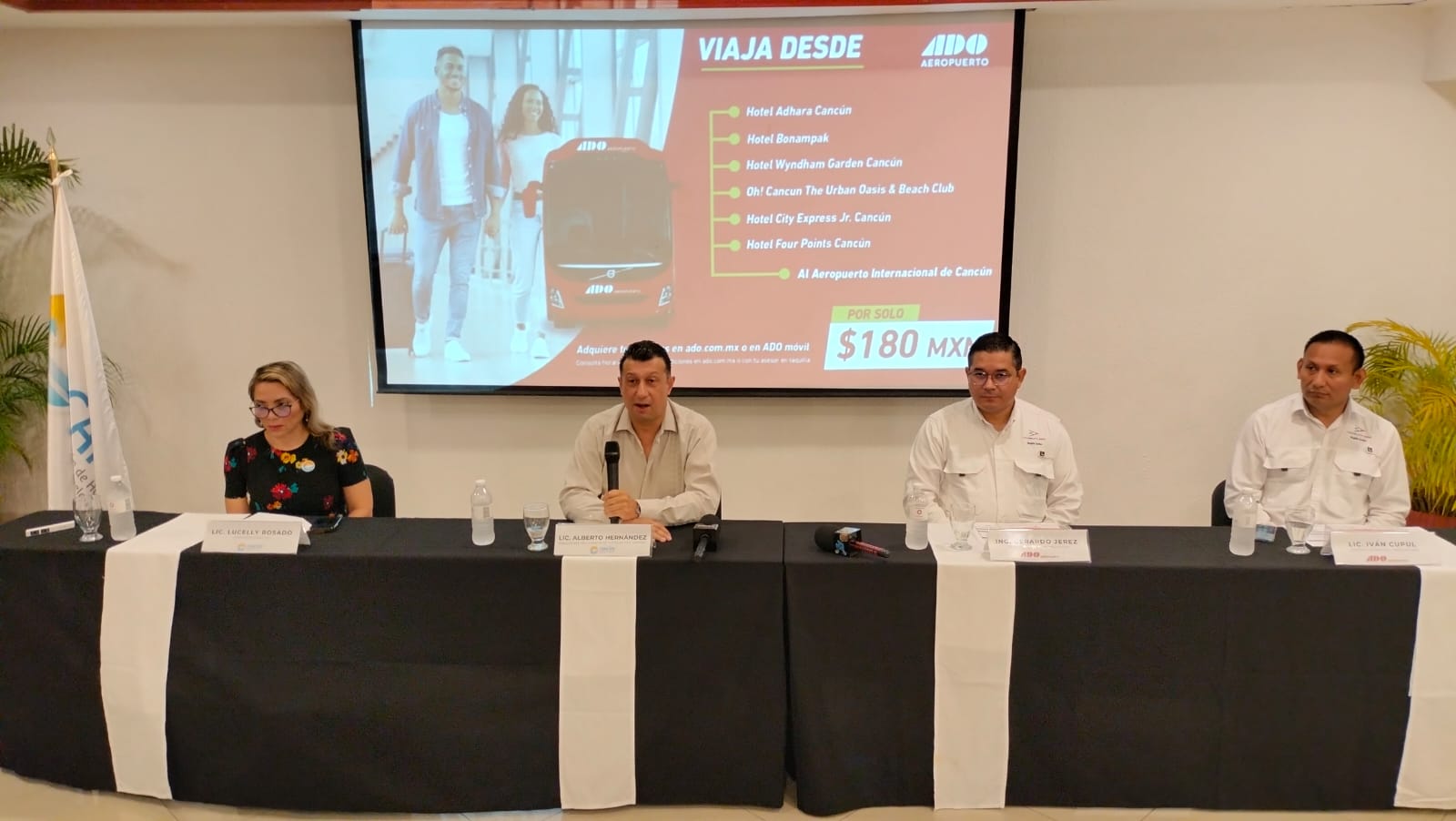 ADO inicia ruta desde hoteles del centro de Cancún al aeropuerto
