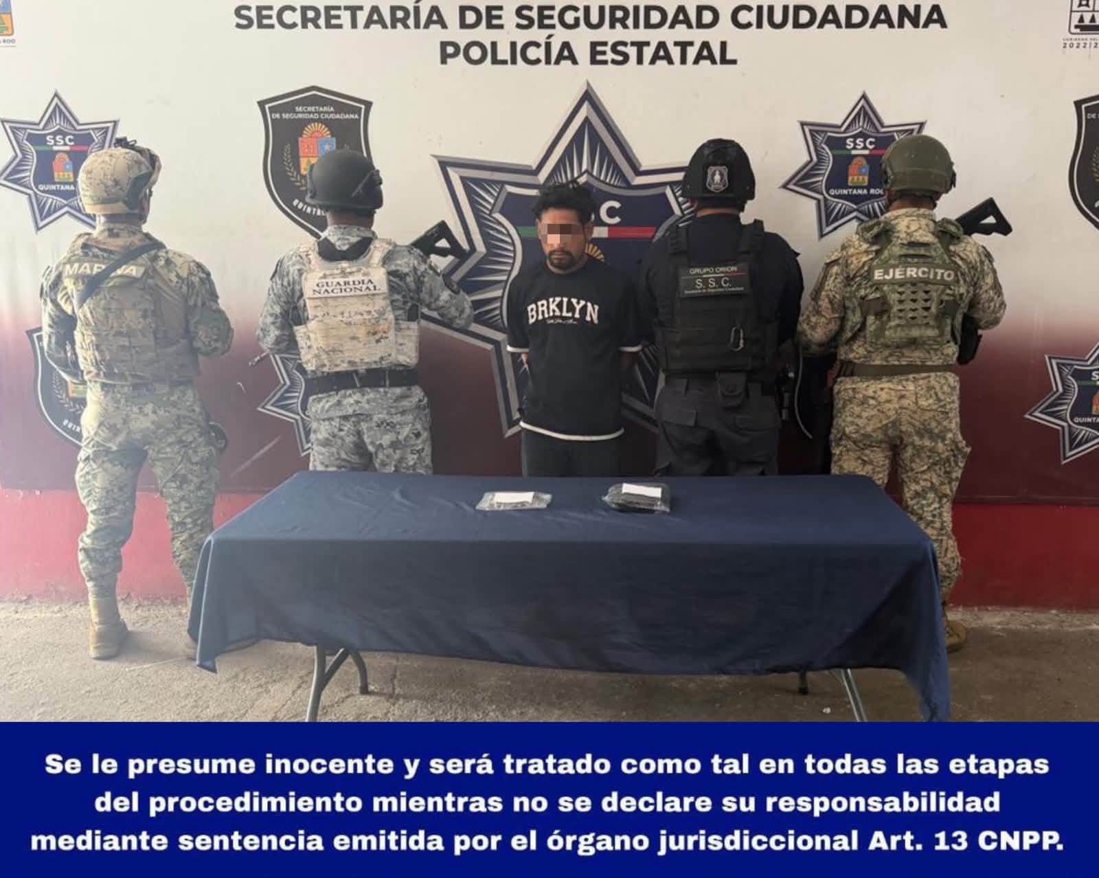 Detienen a Juan N por posesión de marihuana en Isla Mujeres