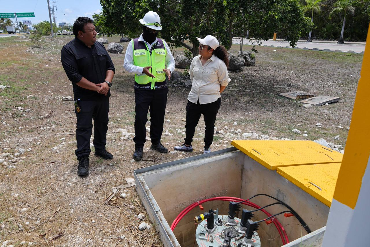 Cancún supervisa avance en cableado subterráneo en Colosio
