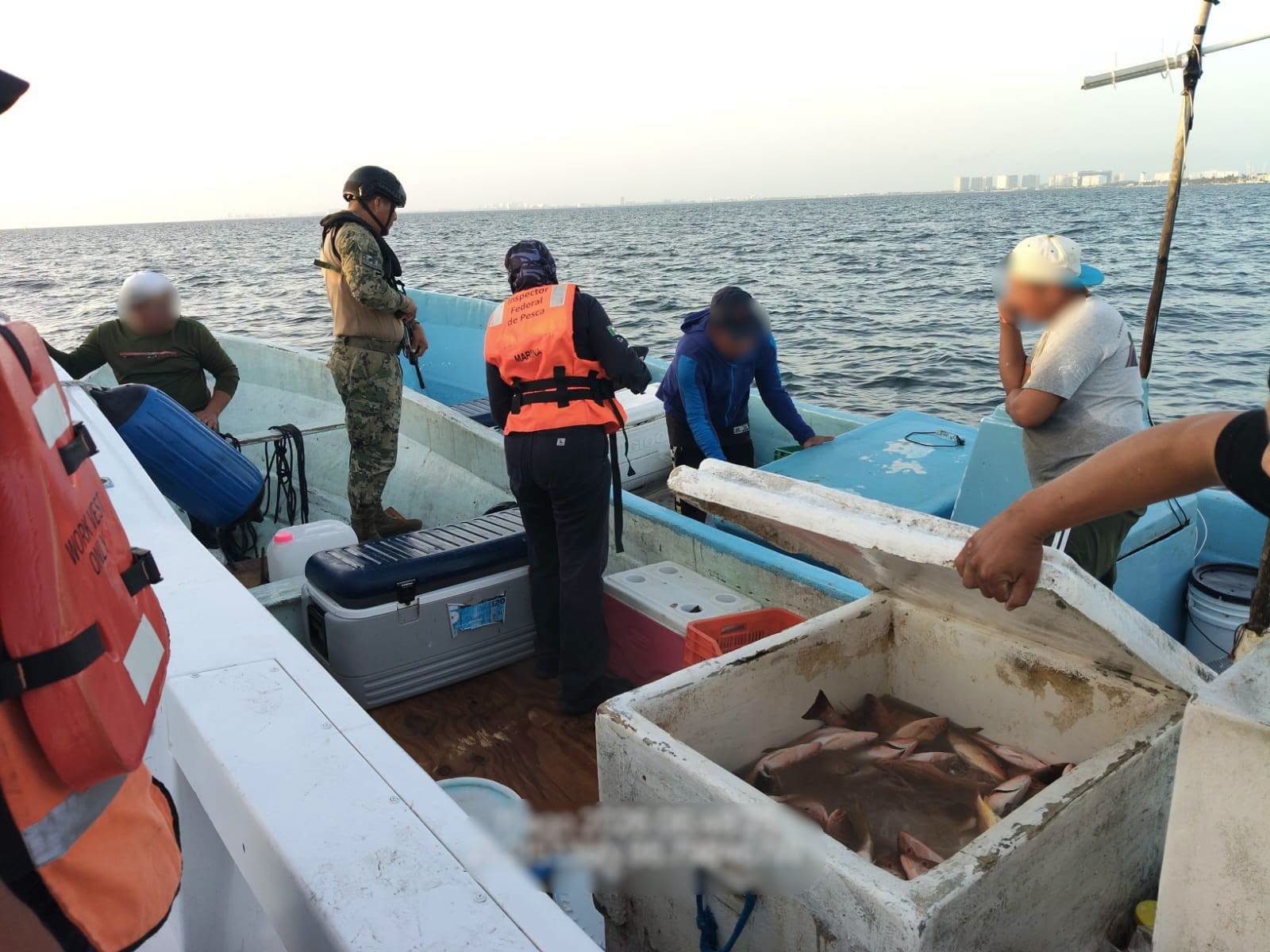 Retienen embarcaciones por pesca sin permisos en Puerto Juárez