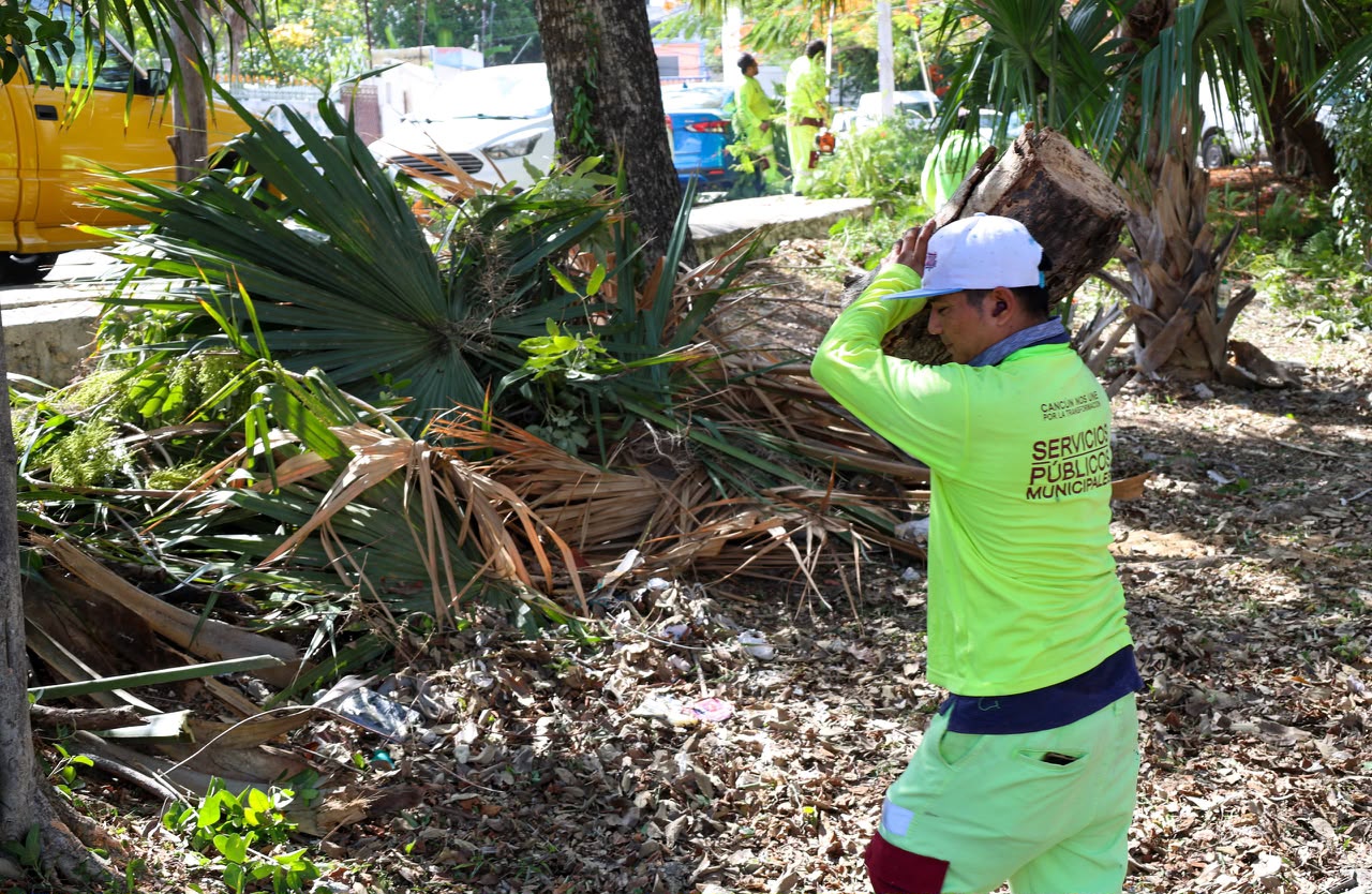 Ayuntamiento de BJ refuerza limpieza e imagen urbana en Cancún
