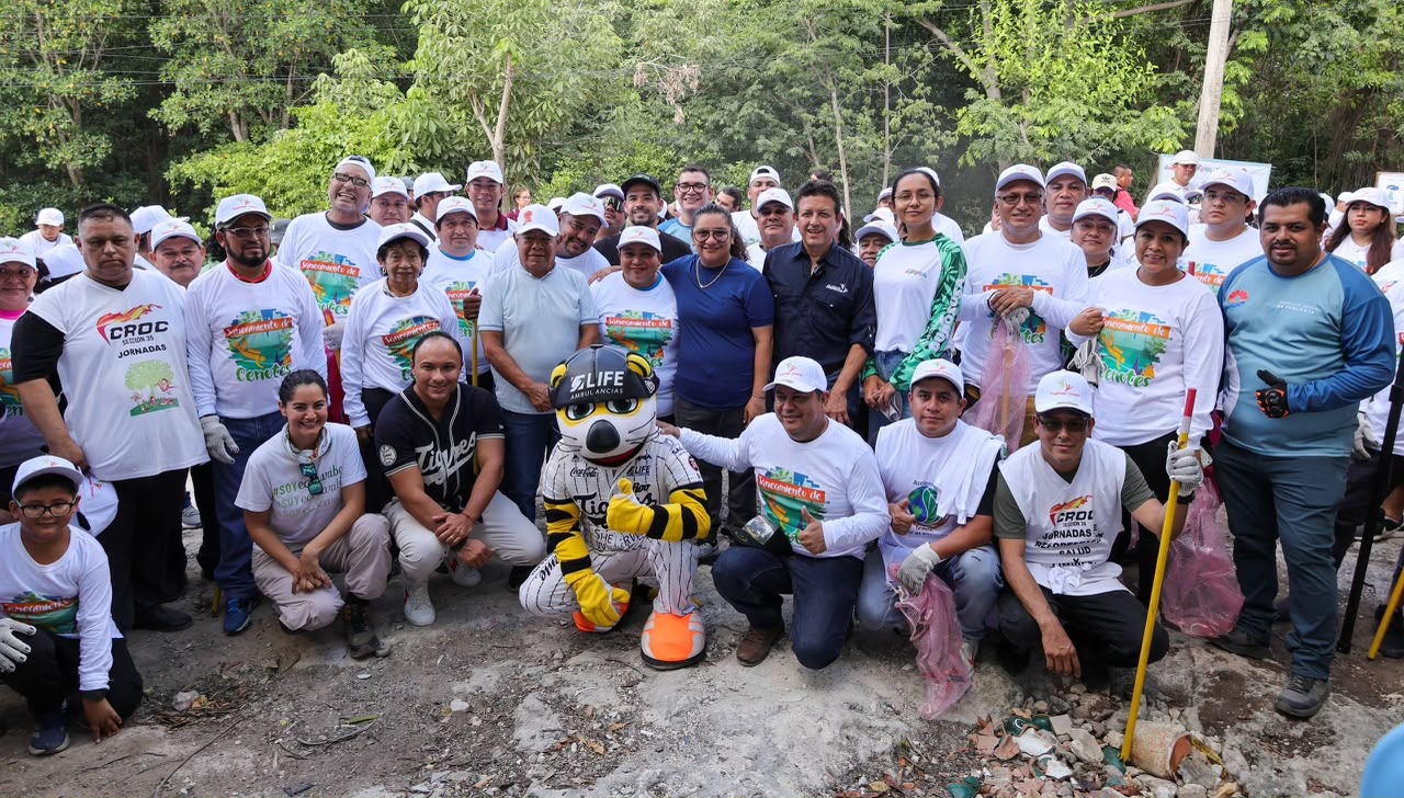Ayuntamiento de BJ mantiene limpieza de cenotes urbanos