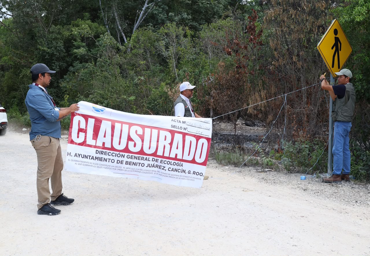 Clausuran desarrollo irregular Mayorales en Cancún