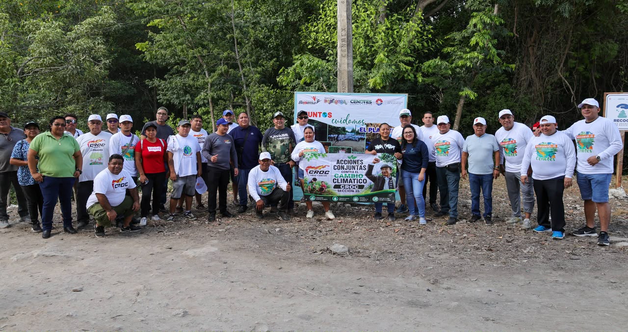Ayuntamiento de BJ mantiene limpieza de cenotes urbanos