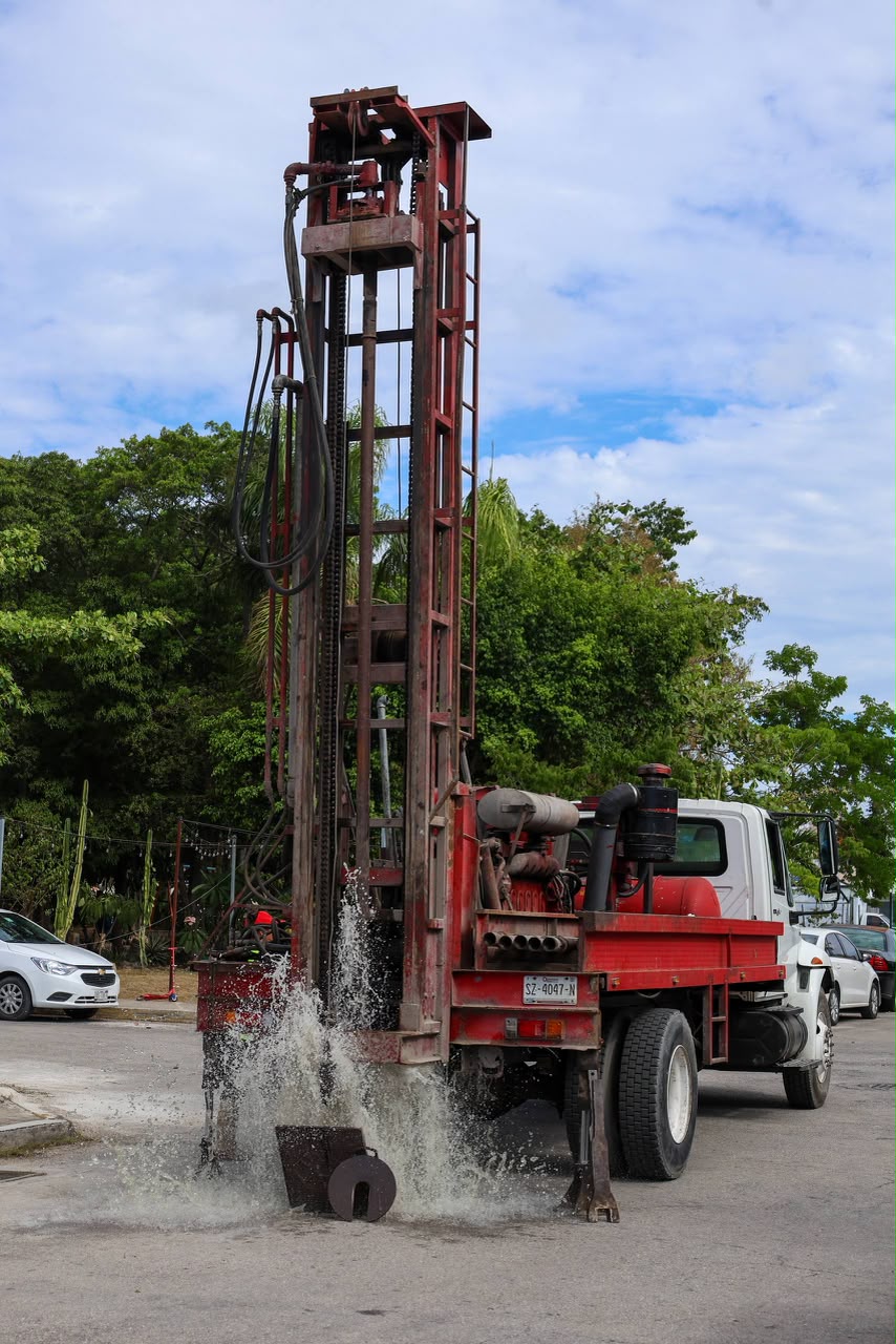 Avanza construcción de pozos de absorción en Cancún