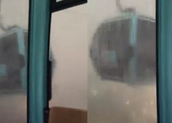 VIDEO; Cablebús CDMX se sacude durante fuerte tormenta