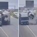 VIDEO; Accidente en Polonia: coche sale volando tras choque