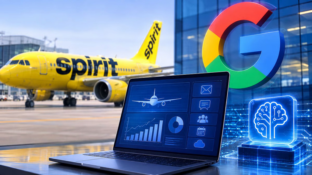 Google adquiere datos de Spirit Airlines para IA