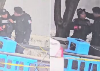 VIDEO: Captan a policía agrediendo a su compañera