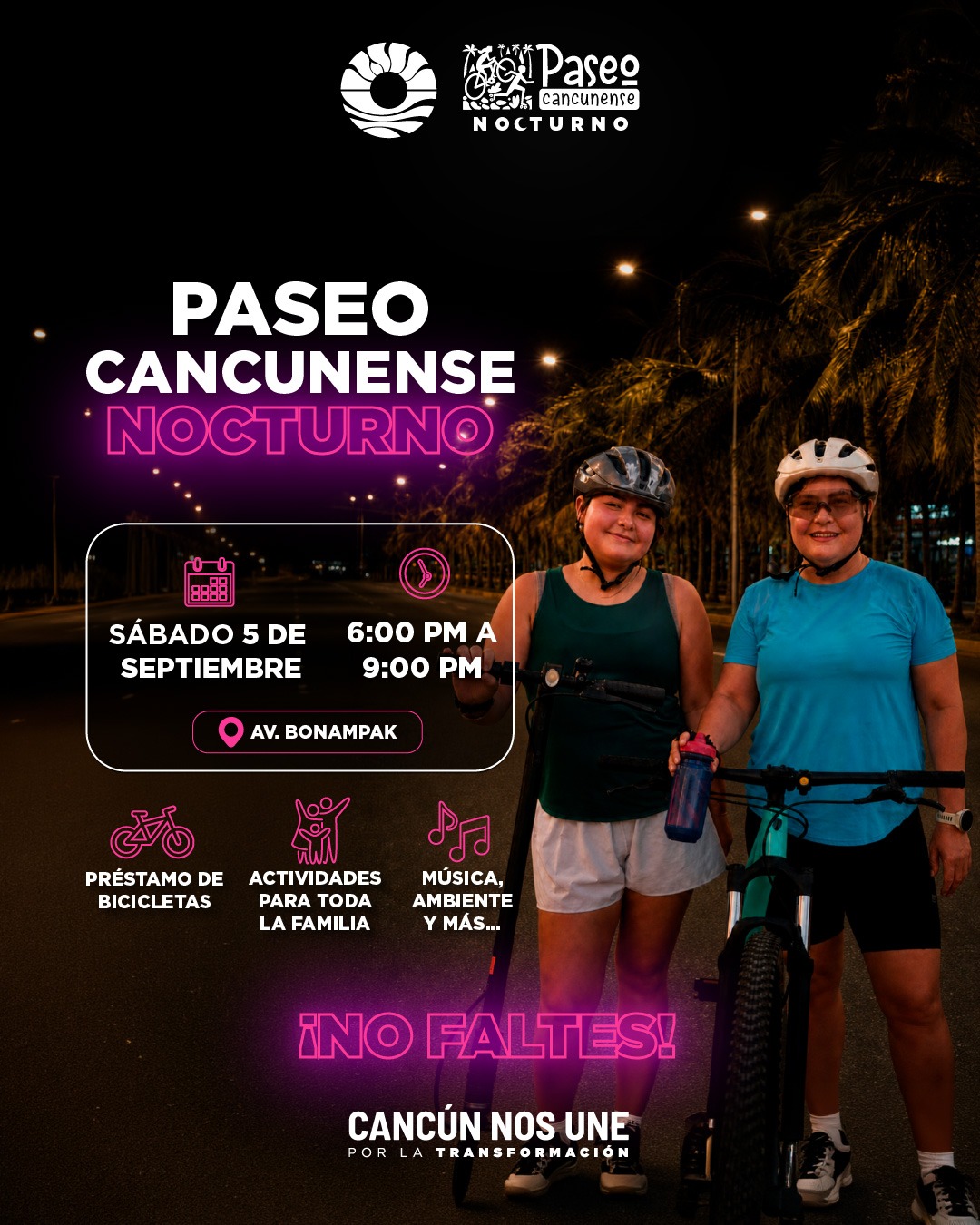 Ayuntamiento de Benito Juárez organiza doble Paseo Cancunense