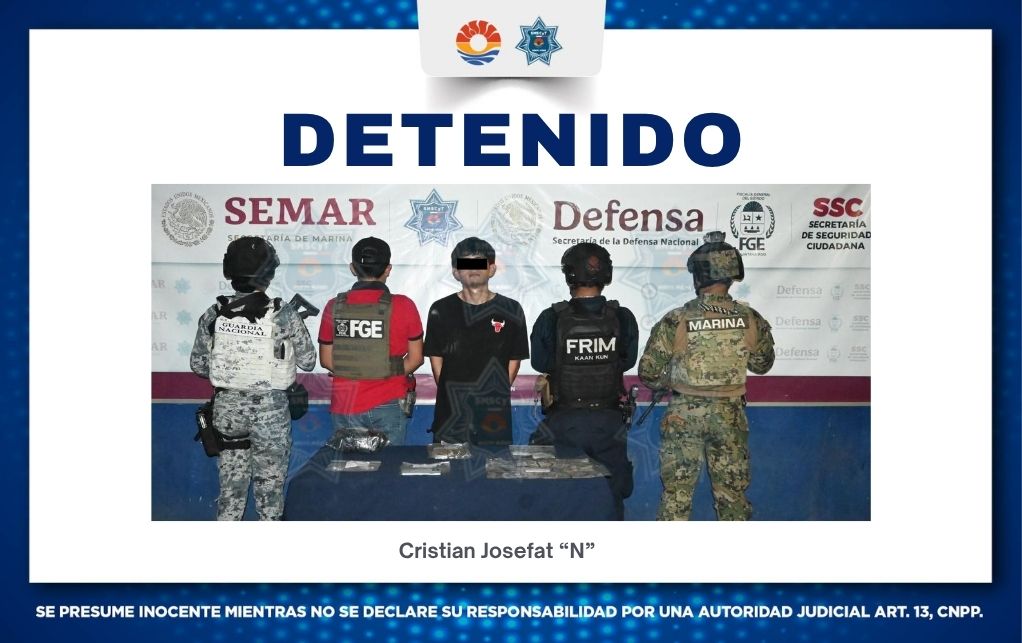 Detienen a hombre por delitos contra la salud en SM 530