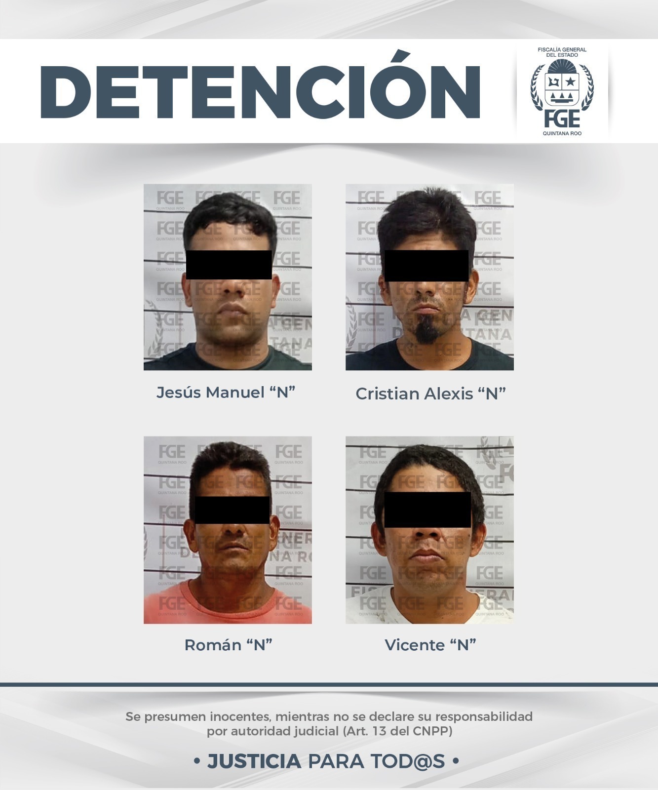 Detienen a cuatro por privación ilegal en Playa del Carmen