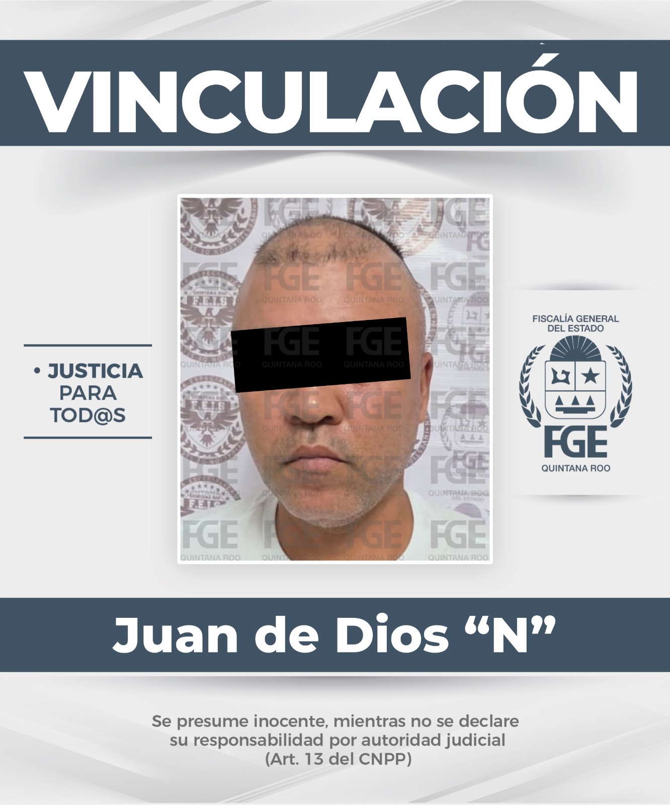 FGE vincula a proceso a sujeto por extorsión en Benito Juárez