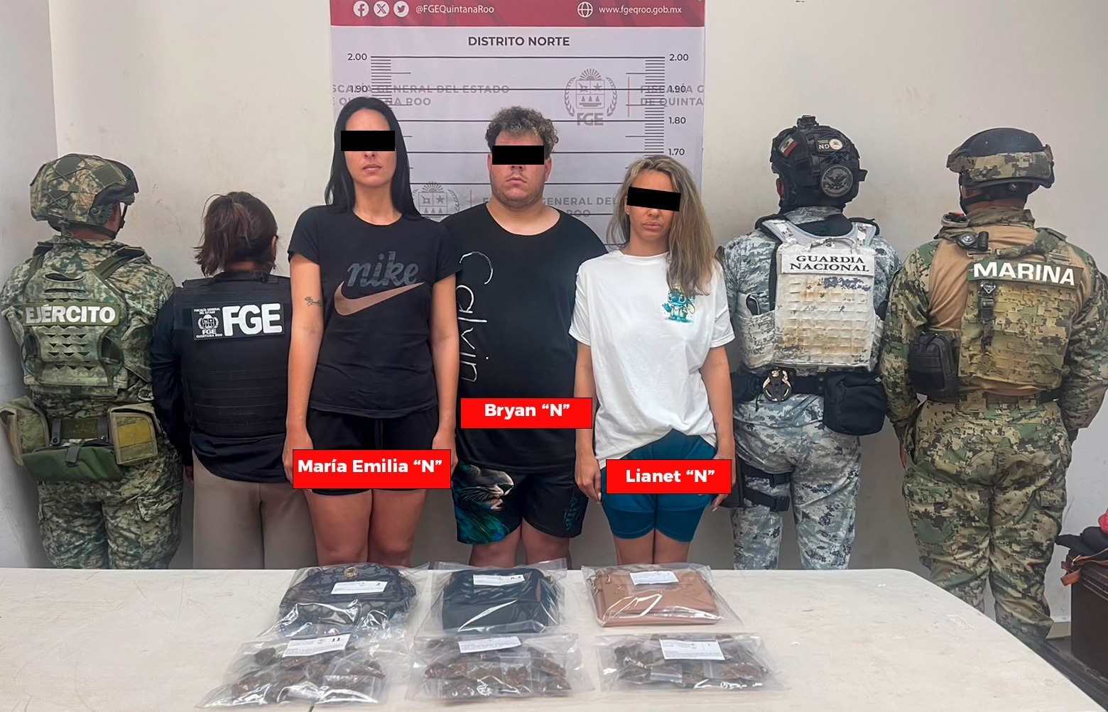 Detienen a tres por narcomenudeo en Benito Juárez