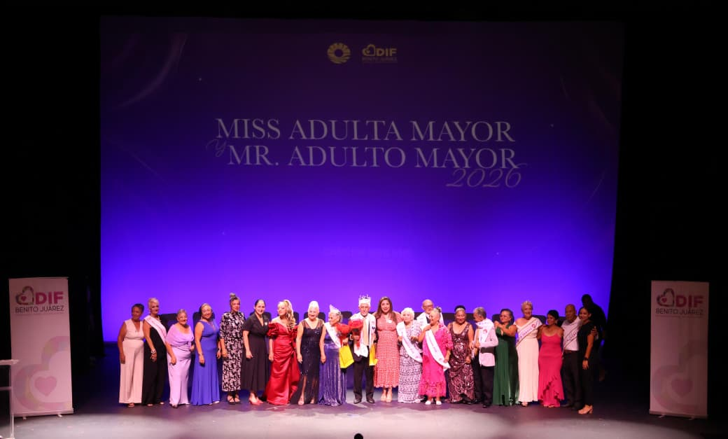 DIF Benito Juárez corona a Miss y Mr. Adulto Mayor 2026