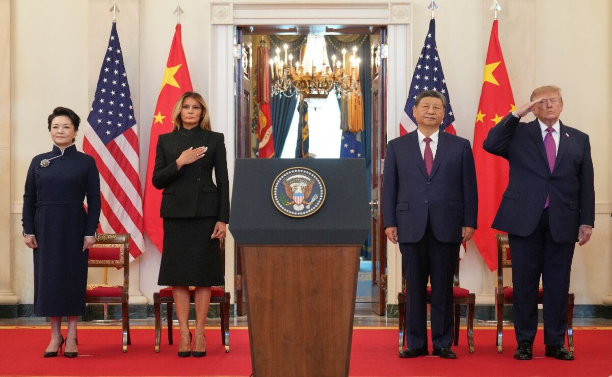 Trump recibe a Xi Jinping en la Casa Blanca en visita histórica