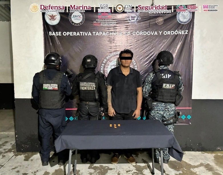 Detienen a 57 personas en operativo de seguridad en Chiapas