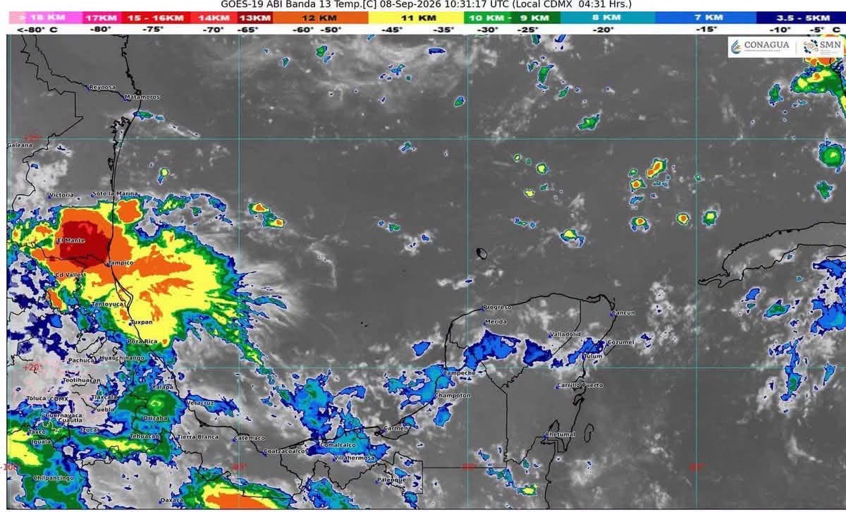 Pronostican lluvias y calor extremo en Cancún este martes