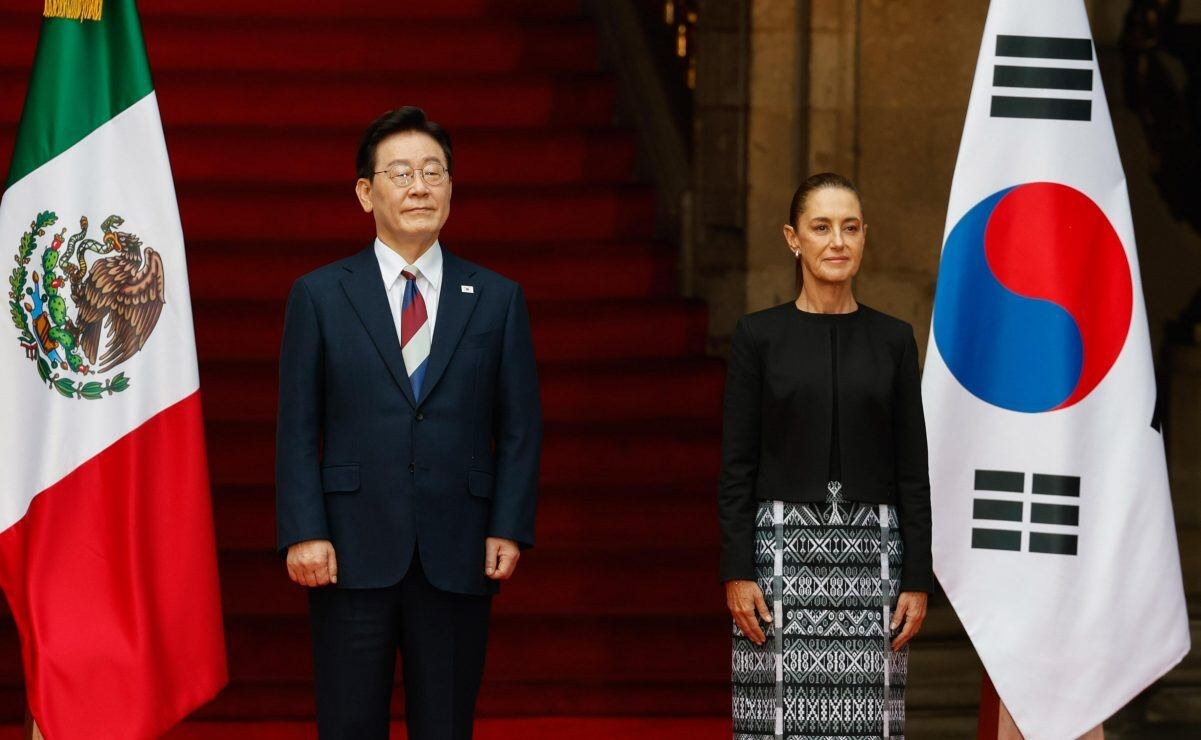 Sheinbaum recibe a presidente de Corea en Palacio Nacional