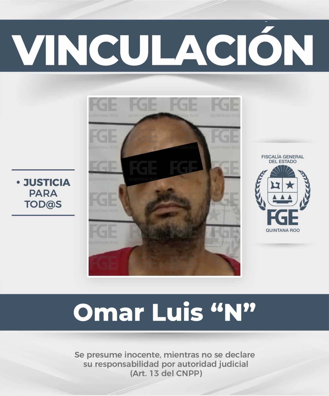FGE vincula a proceso a hombre por lesiones en Benito Juárez
