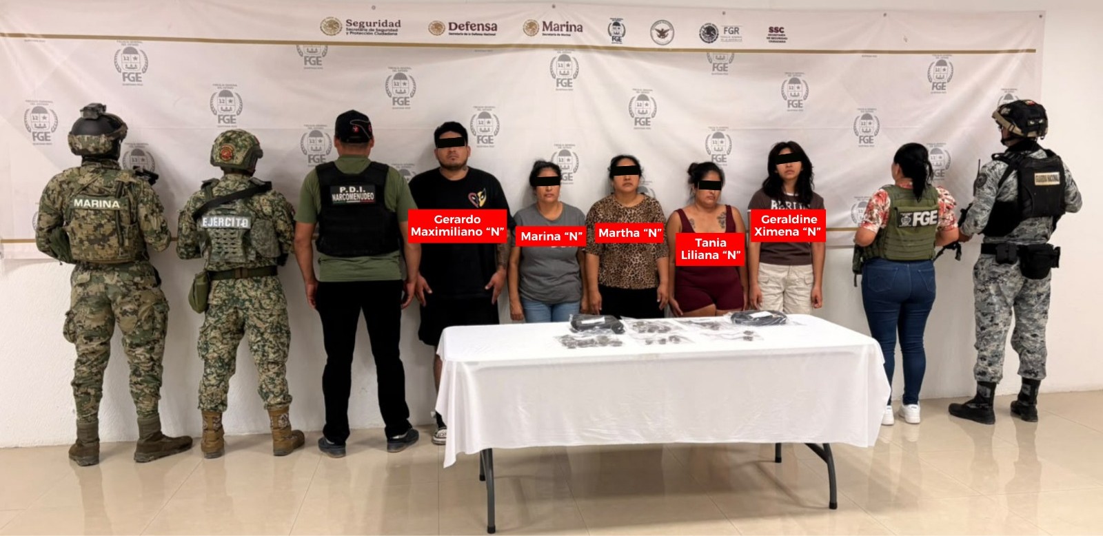 Cateos en Quintana Roo dejan cinco detenidos por narcomenudeo