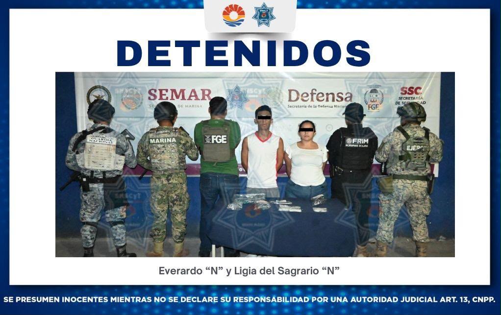 Detienen a dos por delitos contra la salud en SM 259