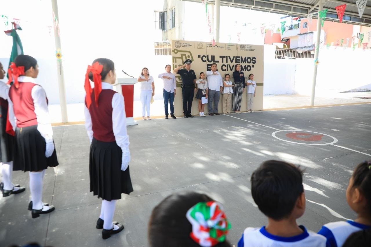 Playa del Carmen impulsa valores cívicos en preescolar